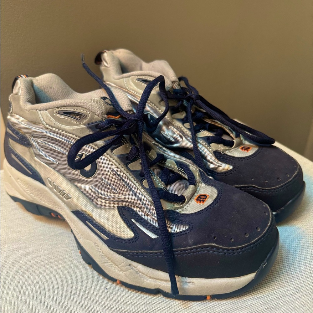 Women’s Steel Toe Shoes (Dunham / New Balance) Gray Blue Size 7.5